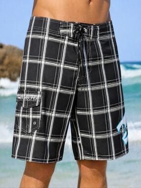 Billabong Plaid Board Shorts NWT Size 34 Surf Skate Y2K Swim